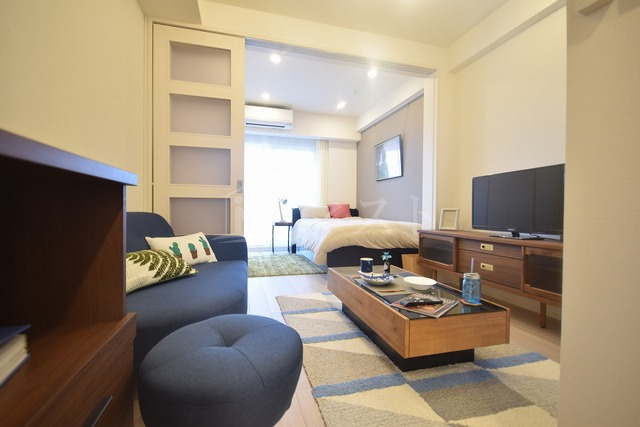 ザ・パークハビオ天満橋の居間・リビング|モデルルーム