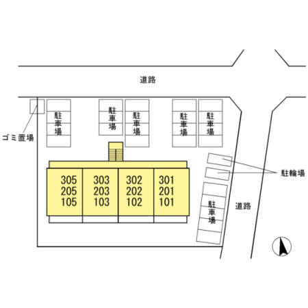 ディアコート大原の区画図