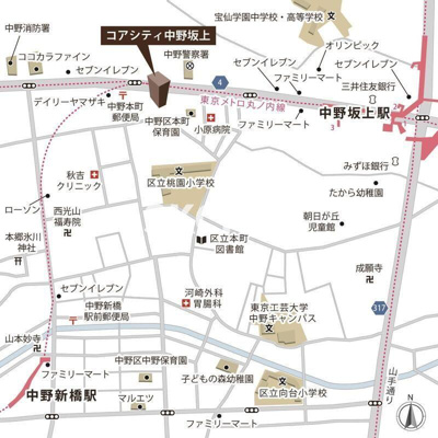 【地図】 | コアシティ中野坂上