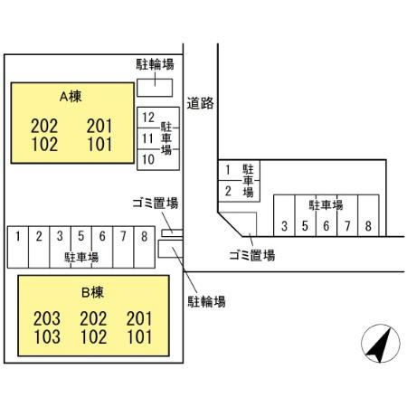 ラ・フルール　Aの区画図