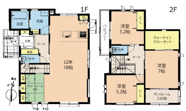 東広島市八本松南5丁目　新築一戸建て(全4棟)の間取り