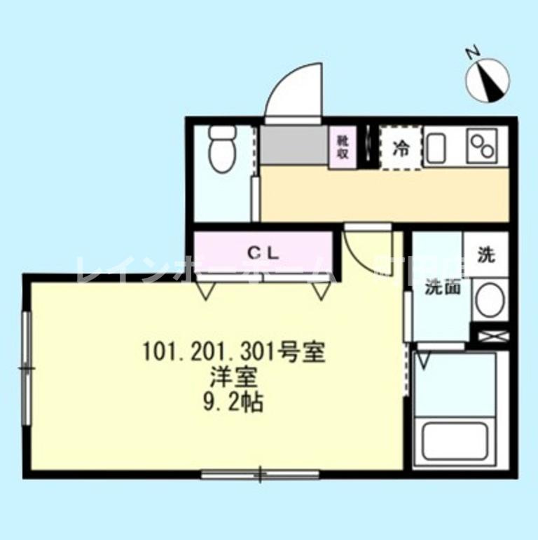 Felice相模原※初期費用分割後払いサービス利用可能物件の間取り|別号室参考間取り図