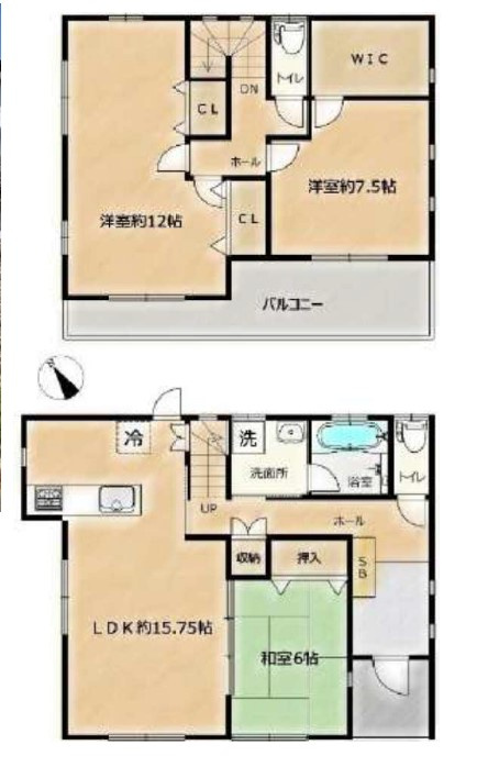 秦野市曽屋　中古一戸建ての間取り