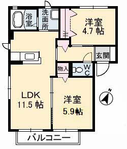【間取り】 | メゾンスカイヒルズ　E棟