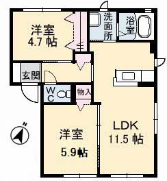 【間取り】 | メゾンスカイヒルズ　E棟