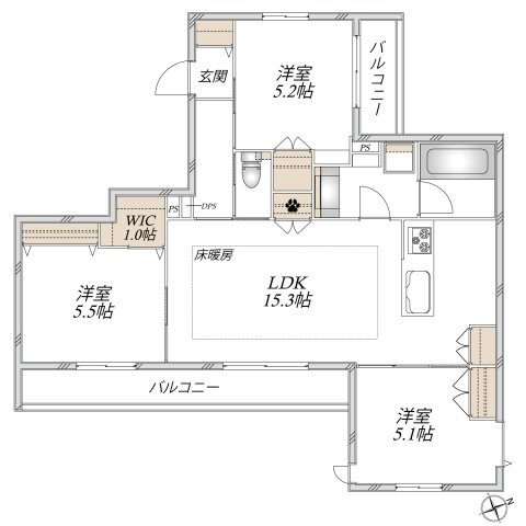 Ｓｕｎ　Ｚｅｍ　サンゼムの間取り|耐震耐熱に優れた旭化成ペット共生ヘーベルメゾン