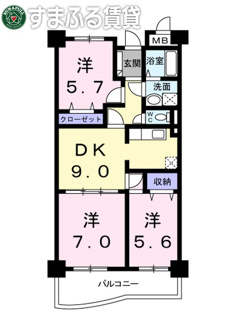【間取り】 | ドリームタウンＤ　岡崎市洞町