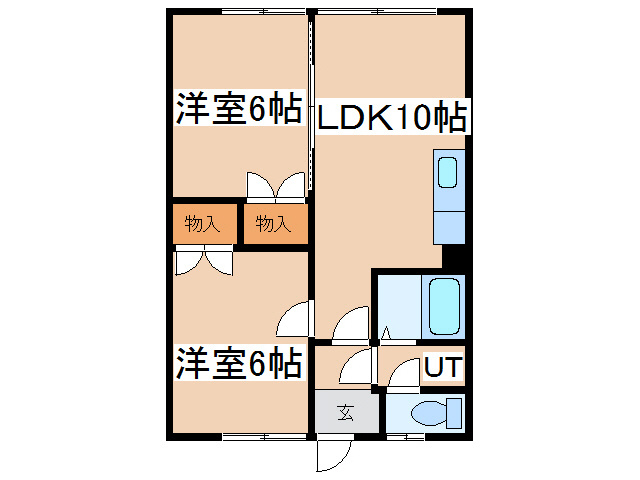 桑興ハイツＣの間取り