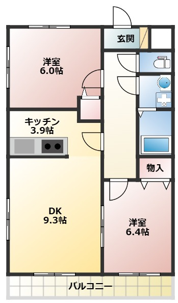 プリミエール下山の間取り
