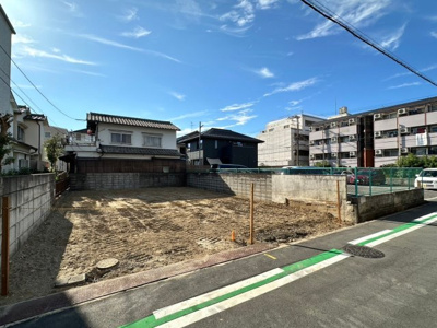 【前面道路含む現地写真】 | 鳳中町　土地 | 間口約9ｍあります