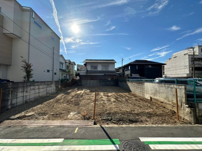 【前面道路含む現地写真】 | 鳳中町　土地 | 間口約9ｍあります