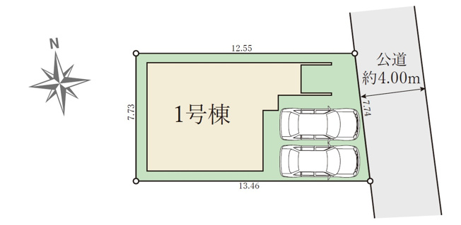 【区画図】 | 加古川市野口町14期野口（全1棟）1号棟 | 1号棟です。