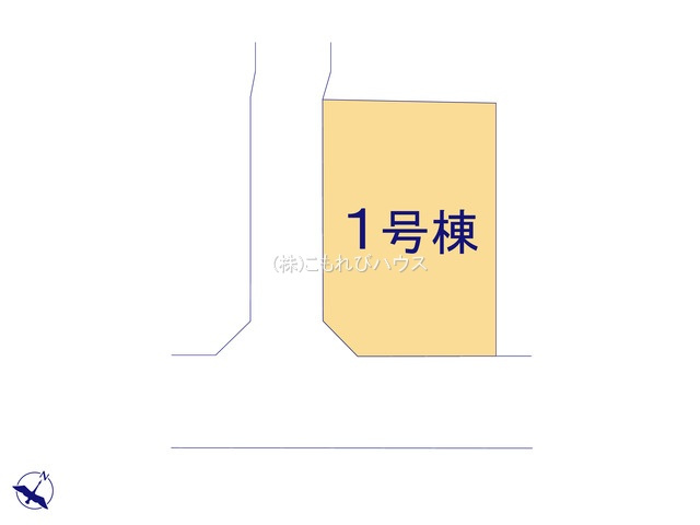 北本市中丸7丁目　新築一戸建て　ブルーミングガーデン　01の区画図|1号棟
撮影：'26/07/04