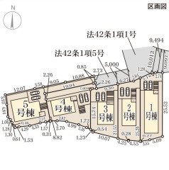 リーブルガーデン奈良押熊町4期の区画図