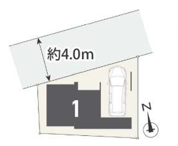 船橋市山手３丁目３０３①の区画図