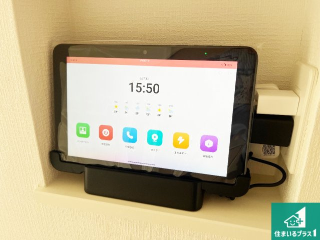 加古郡播磨町二子　25-1期　新築一戸建ての防犯設備|カラーモニターインターホン！声だけでなく来訪者の姿や顔がモニターで確認できるので、小さなお子様がいらっしゃるご家庭でも安心できます！