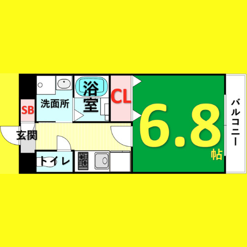 meLiV桜山　名古屋市賃貸　仲介手数料無料の間取り