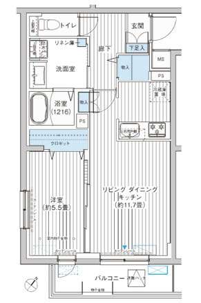 クラルテラセ新宿富久の間取り