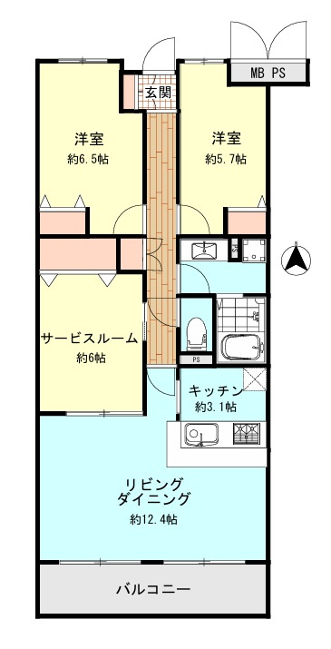 ダイアパレス深谷　フルリノベーション済の間取り
