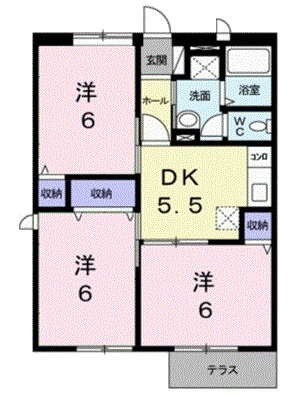 【間取り】 | サンフィールドＫ