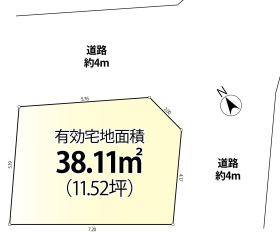 中野区上高田2丁目　生活快適エリア　南東×北東角地の土地図|南東×北東角地♪建築条件なしですので、お好みのメーカーさんやプランで建築が可能です♪