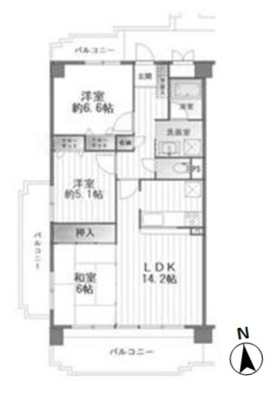 【間取り】 | グランコート南福島駅前 | ★内覧予約で新米4kg★