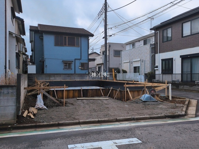 ふじみ野市桜ケ丘３丁目の新築一戸建の前面道路含む現地写真