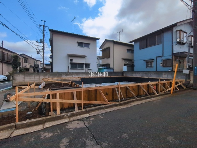 ふじみ野市桜ケ丘３丁目の新築一戸建の前面道路含む現地写真