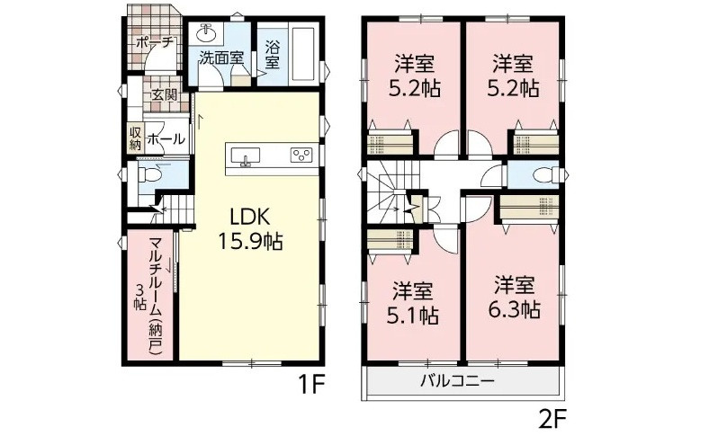 廿日市市峰高２丁目の間取り|NO2