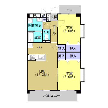 グランディールさくらの間取り
