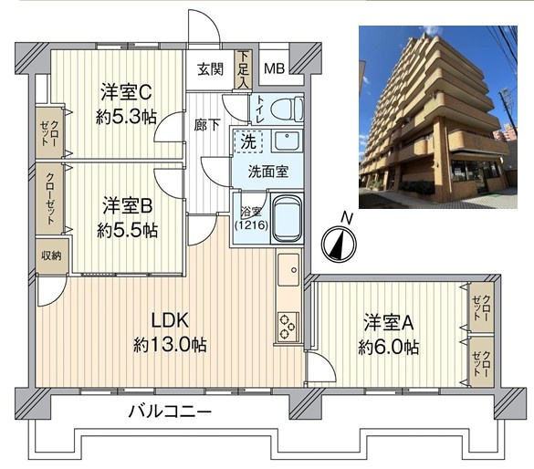 朝日プラザ五橋Ⅳの間取り