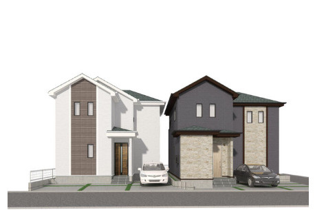 売新築戸建　静岡市葵区上足洗３丁目の外観パース