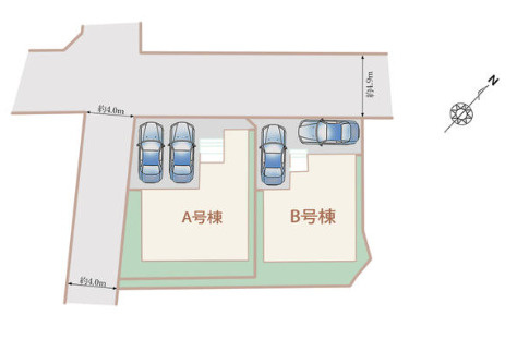 売新築戸建　静岡市葵区上足洗３丁目の区画図