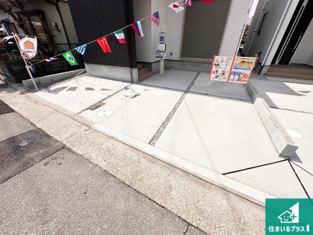明石市大久保町八木　第18期　新築一戸建ての駐車場|駐車スペース！散水栓があるので、こまめに愛車を洗えます！