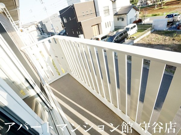 シュタットみどりの Bのバルコニー