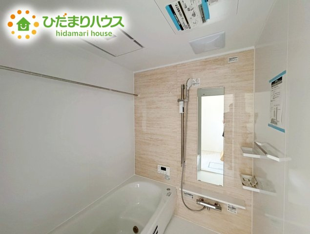 郡山市安積町長久保三丁目　新築戸建　4号棟の浴室|大人が足を伸ばしても十分な広さ！一人でゆっくりくつろぐ時間も大切です！