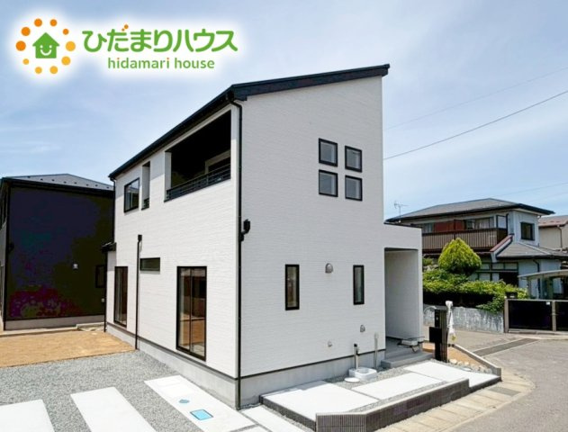 郡山市安積町長久保三丁目　新築戸建　4号棟の外観|資料請求やご案内も即日対応いたします♪同じ施工例の物件見学も可能です！
