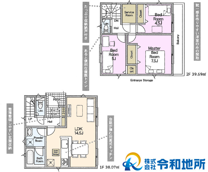 新築戸建　茅ヶ崎市中島の間取り|納戸や全室クローゼット付きで収納力がある3LDKの間取り♪