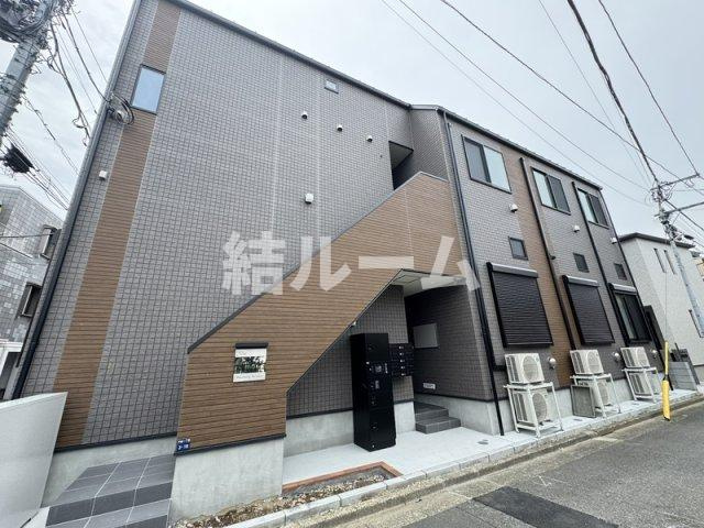 板橋区中台１丁目のアパートのエントランス