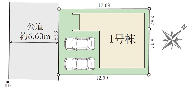 【区画図】 | 加古川市尾上町11期口里（全1棟）1号棟 | 1号棟です。
