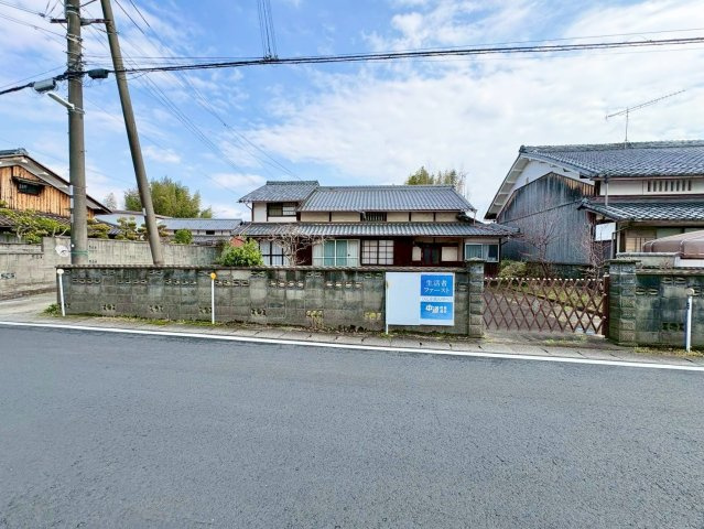 栗東市岡　建築条件無し売土地の前面道路含む現地写真