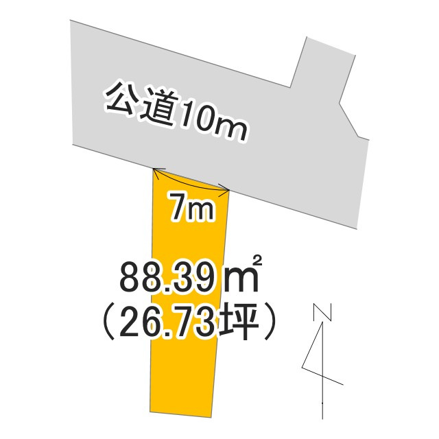 売土地　中央区舞阪町舞阪の土地図|コンパクトな敷地です。住宅用地だけでなく駐車場用地としてもご活用可能。
