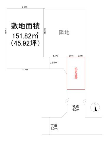 取手市　吉田　売地　全1区画の土地図|土地図です