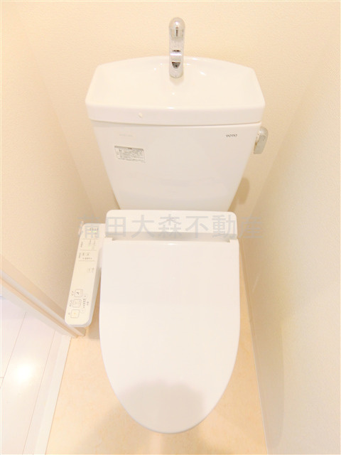 ブロッサムテラス下丸子のトイレ|棚と温水洗浄便座付きのトイレ　