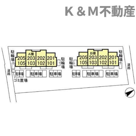プラシデス A棟の区画図
