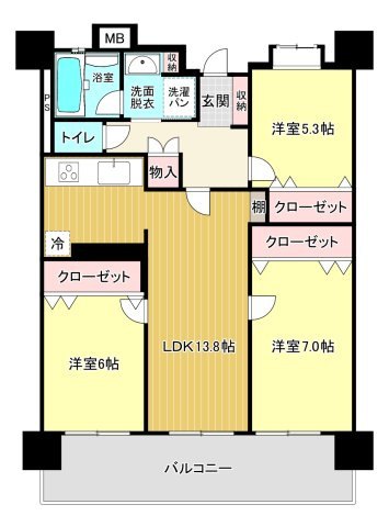 【間取り】 | エイルマンション久留米東プレステージ
