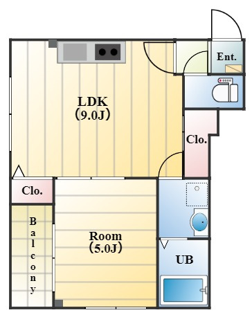 Ｃｏｕｌｅｕｒ稲毛東の間取り