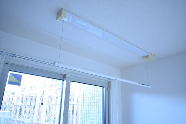 クレシアの設備|室内物干しです。