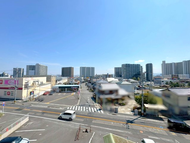 ◆JR大津京駅徒歩１０分◆４階南東向き角住戸◆改装済４LDK◆ロータリーマンション大津京ソルジャンテの展望|バルコニーからの眺望