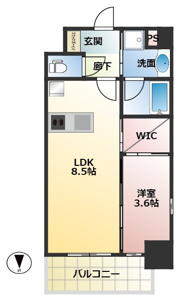 ORSUS大阪福島（旧リヴェント福島）の間取り
